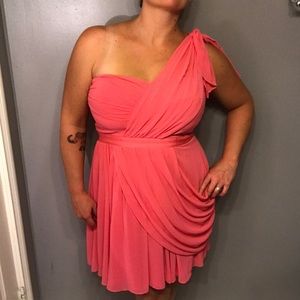 Jessica Simpson one sleeve chiffon dress